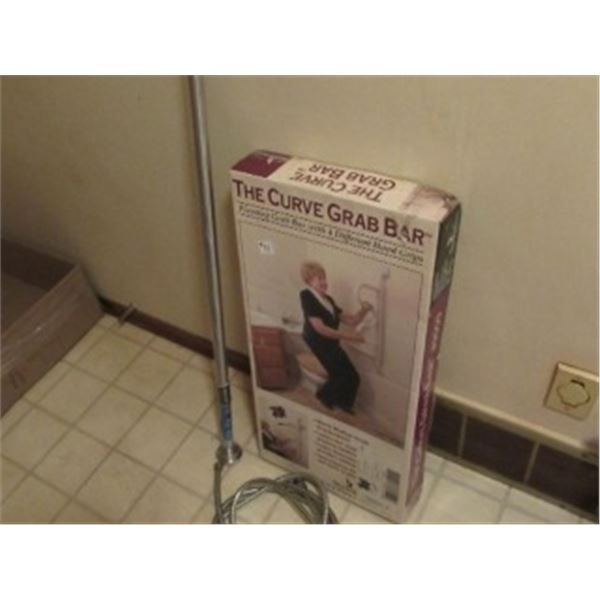 CURVE GRAB BAR BATHROOM SAFETY BAR IN ORIGINAL BOX