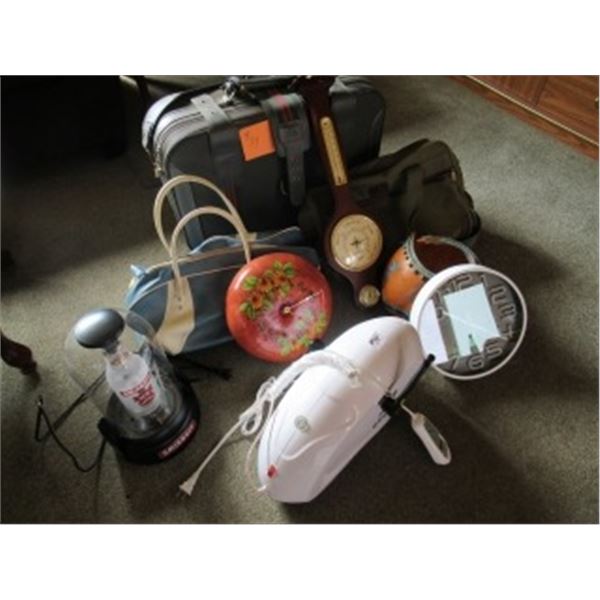 BRIEFCASE, TOTE BAG, CLOCK, BAROMETER, EASY CYCLE & UNIQUE LIGHT