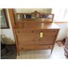 Image 1 : OAK 2 DOOR SIDEBOARD WITH MIRROR