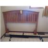 Image 1 : MISSION STYLE HEADBOARD & BED FRAME