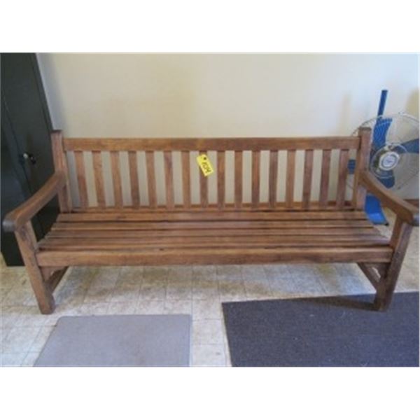 "R.A. LISTER & CO." OAK BENCH