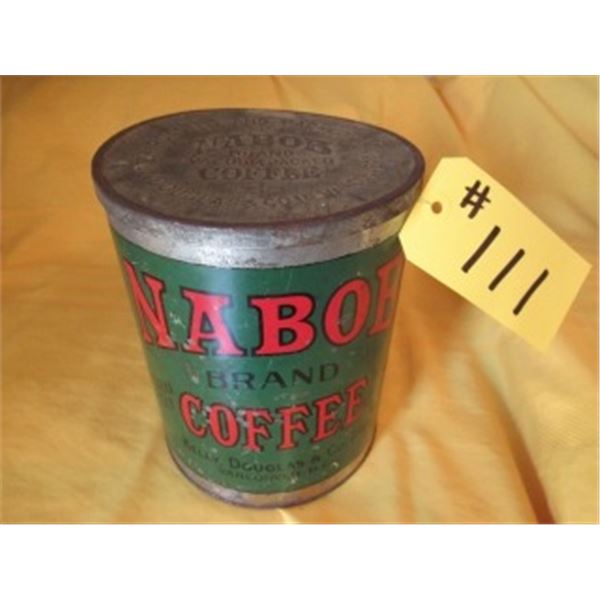 NABOB COFFEE TIN WITH LID