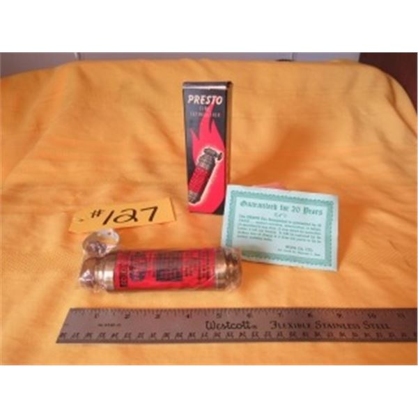 PRESTO FIRE EXTINGUISHER IN ORIGINAL BOX