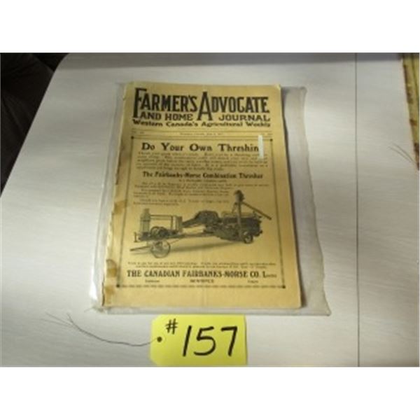 FARMER'S ADVOCATE JOURNAL "DO YOUR OWN THRESHING"