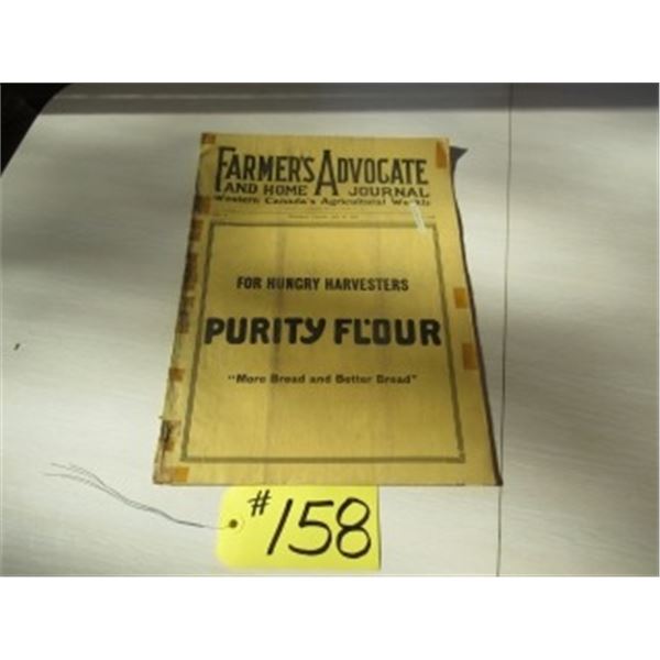 FARMER'S ADVOCATE JOURNAL "PURITY FLOUR"