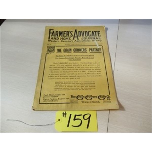 FARMER'S ADVOCATE JOURNAL "THE GRAIN GROWERS PARTNER"