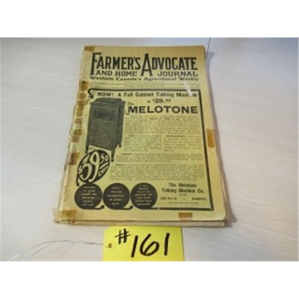 FARMER'S ADVOCATE JOURNAL "MELOTONE"