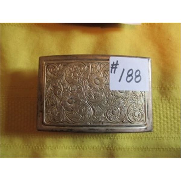 SILVER PLATED BELT BUCKLE