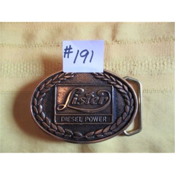 "LISTER" DIESEL POWER BELT BUCKLE