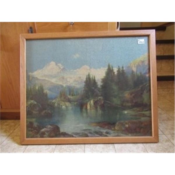 FRAMED PUZZLE SCENERY PICTURE