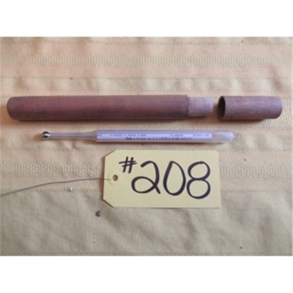 COLLECTIBLE LISTER DAIRY FLOATING THERMOMETER IN WOODEN CASE