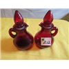 Image 1 : RUBY RED OIL & VINEGAR SET WITH STOPPERS