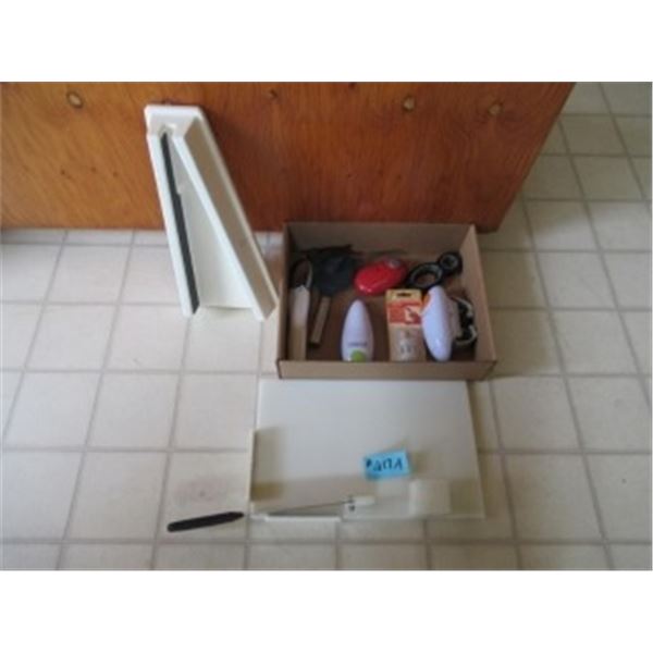 BOX WITH ASSORTED BOTTLE OPENERS, CAN OPENERS (AIDS TO DAILY LIVING)