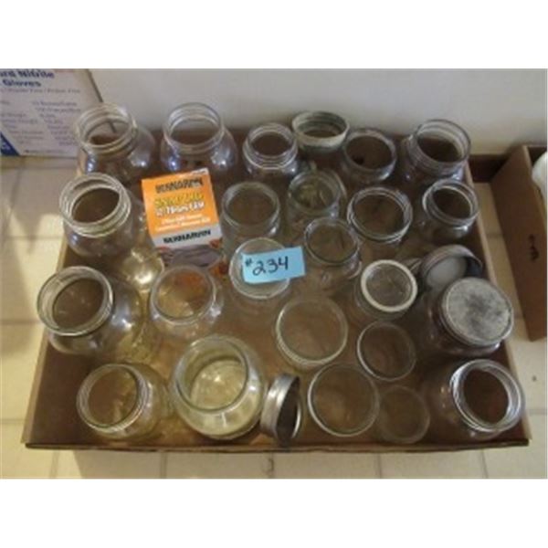 BOX WITH ASSORTED SEALER JARS