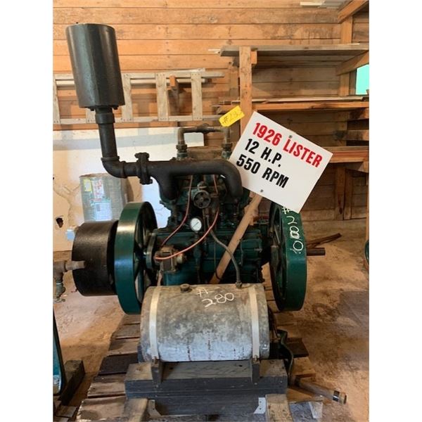 APPROX 1926 LISTER 73T C/W WATER TANK