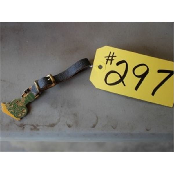 LISTER ENGINE EMBLEM ON LEATHER STRAP