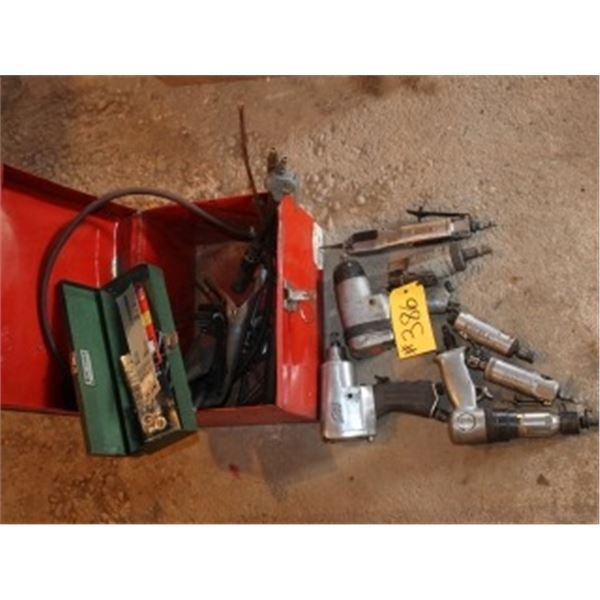 BOX OF ASSORTED AIR TOOLS