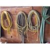 Image 1 : EXTENSION CORDS, ROPE, GARDEN HOSE, COME A LONG (HANGING ON WALL)