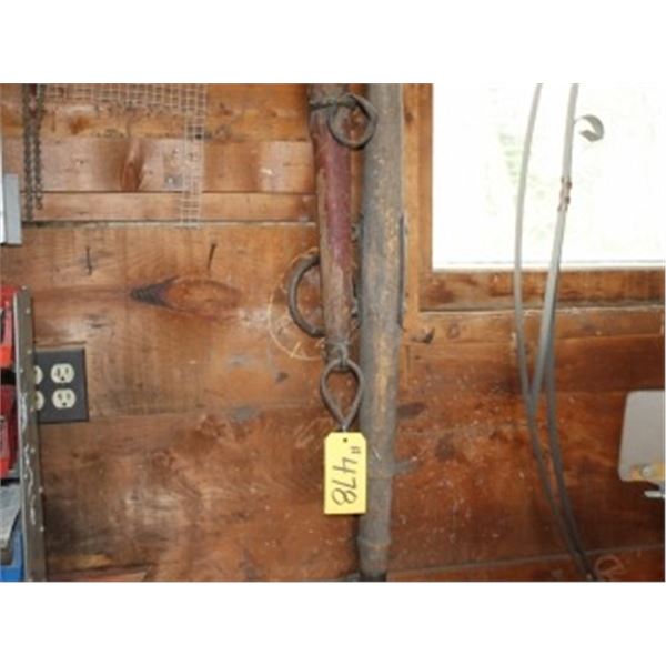 YOKE, SPREADER BAR & ANTIQUE UTILITY CART