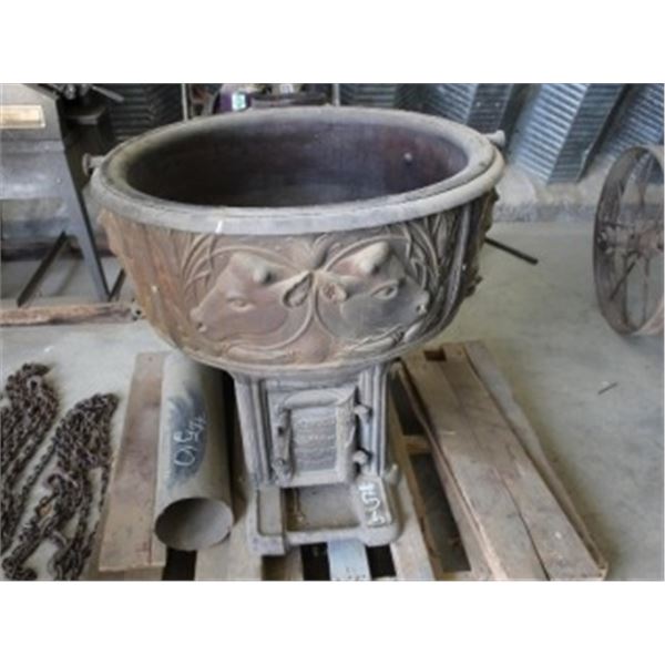 ENWOOD 45 GALLON FEED COOKER C/W 2 PHOTO'S