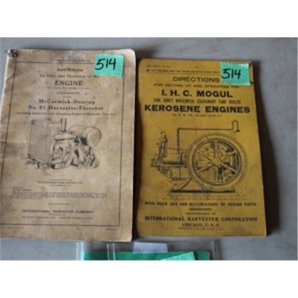 BUNDLE OF THREE FAIRBANKS & IH ENGINE MANUALS (ALL FOR ONE MONEY)