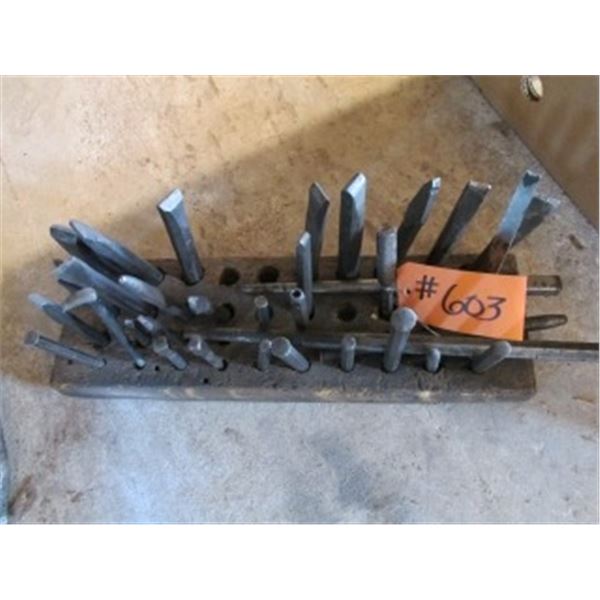 OLD PUNCH SET, CHISSELS