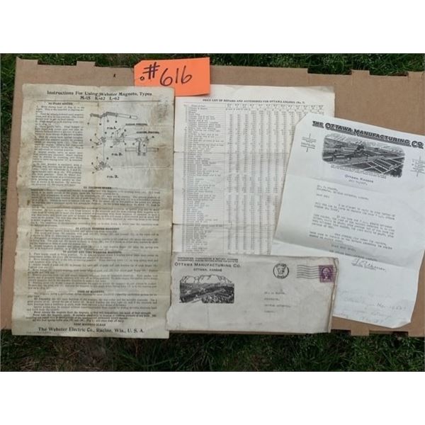MISC LITERATURE - OTTAWA MFG, WEBSTER OSULATOR