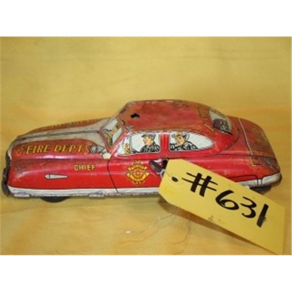 COLLECTIBLE METAL FIRE DEPARTMENT CHIEF TOY CAR