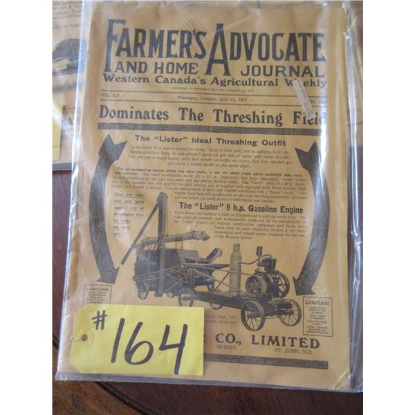 FARMERS ADVOCATE JOURNAL "DOMINATES THE THRASHING FIELD"