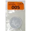 Image 1 : 1 Oz .9999 Fine Silver 1993 Canada Maple Leaf Coin