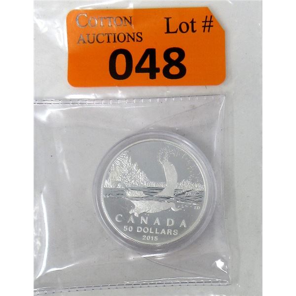 2015 Canadian Beaver Fine Silver $50  Coin