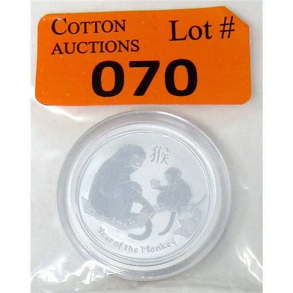 1/2 Oz. 2012 Canada Fine Silver Monkey Coin