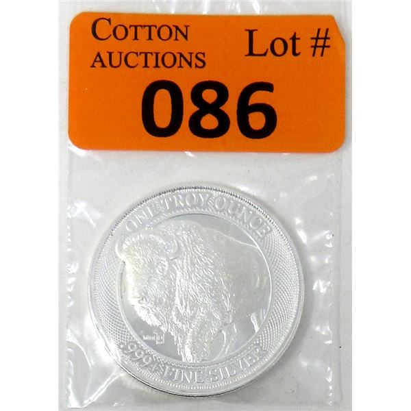 1 Oz. .999 Fine Silver NFC Scan Buffalo Round