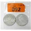 Image 1 : Two 1965 Canadian Silver Dollar Coins