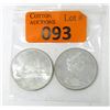 Image 1 : Two 1965 Canadian Silver Dollar Coins