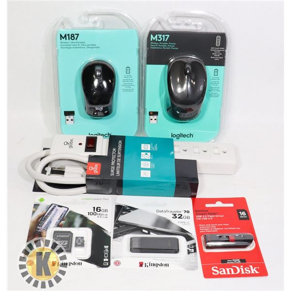 BAG OF NEW ELECTRONICS INCLUDING