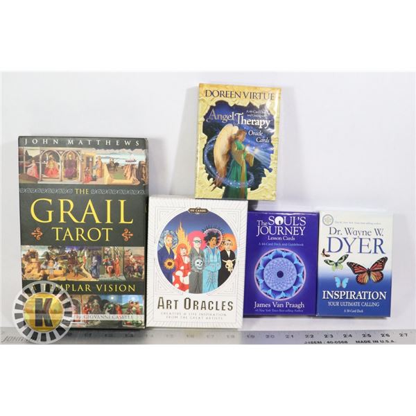 A LOT OF TAROT CARDS "THE GRAIL