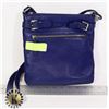 Image 1 : DANIER LEATHER BLUE CROSS BODY BAG
