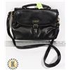 Image 1 : LIZ CLAIBORNE BLACK LEATHER SATCHEL