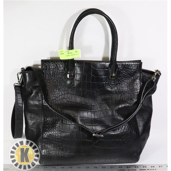 DANIER LEATHER CROC EMBOSSED XL TOTE