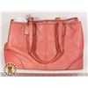 Image 1 : COACH LASER PERF SALMON LEATHER BAG