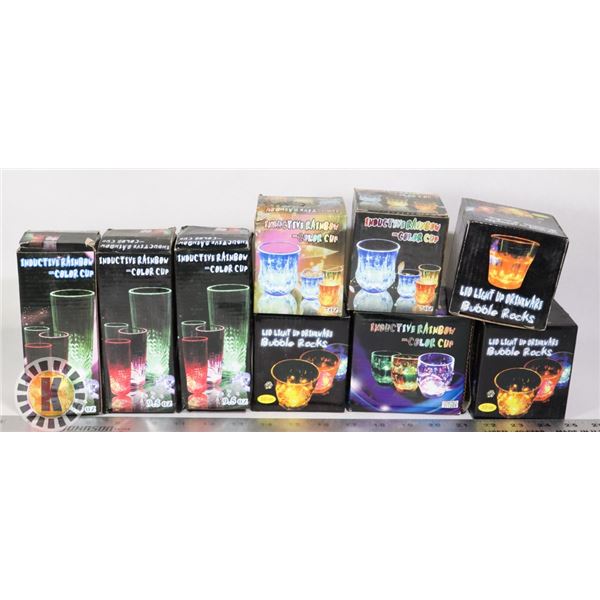 INDUCTIVE RAINBOW COLOR CUPS- 9 PACKS