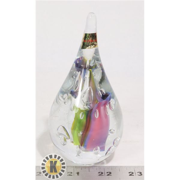 CRYSTAL ART GLASS PAPERWEIGHT