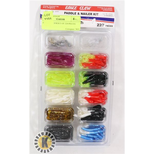 FISHING HOOKSET OF 220 PIECES