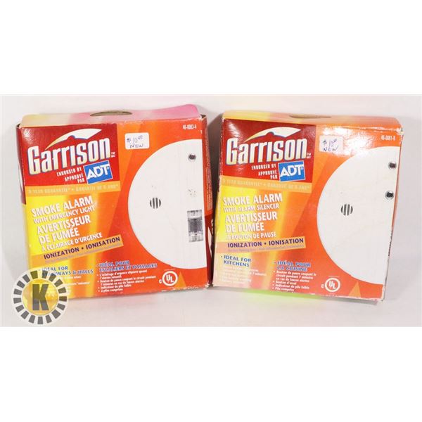 2 GARRISON SMOKE ALARM WITH ALARM SILENCER