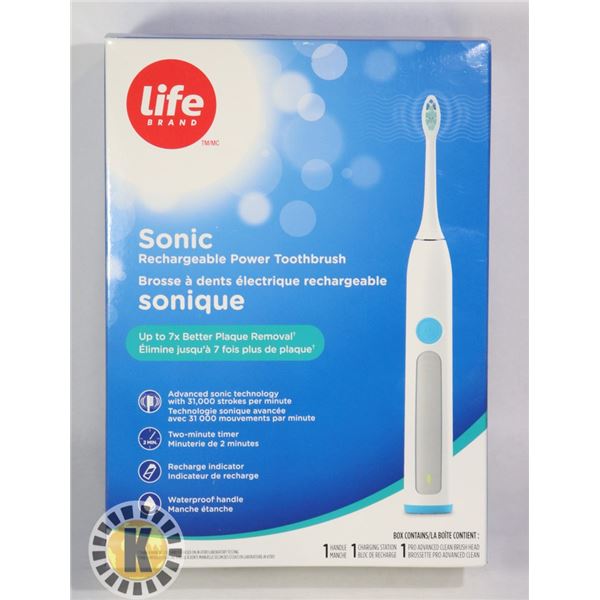 NEW SONIC RECHARGEABLE TOOTHBRUSH
