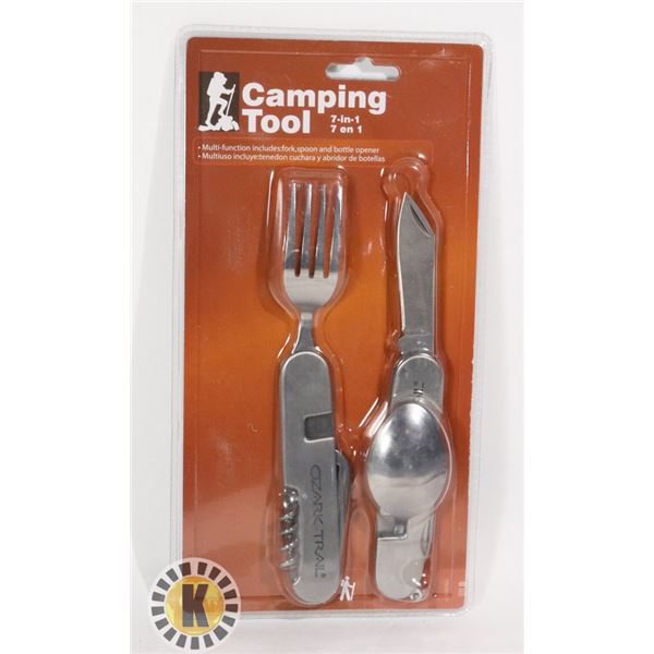 NEW 7-IN-1 CAMPING TOOL