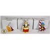 Image 1 : 3 CHRISTMAS ORNAMENTS- 2 DOC PINOCCHIO AND 1 DOC OLIVER