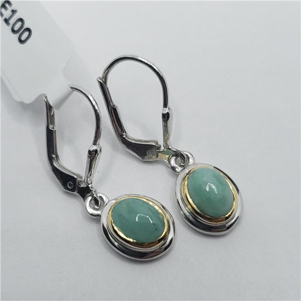 SILVER EMERALD(2.1CT) EARRINGS