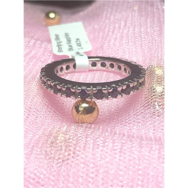 SILVER BLUE SAPPHIRE(1.4CT) RING